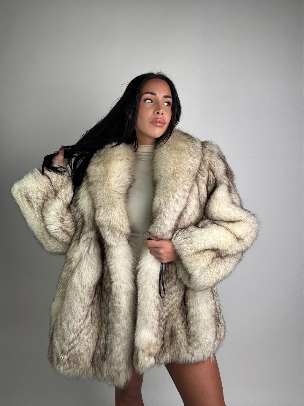 Giacca in volpe della groenlandia N929