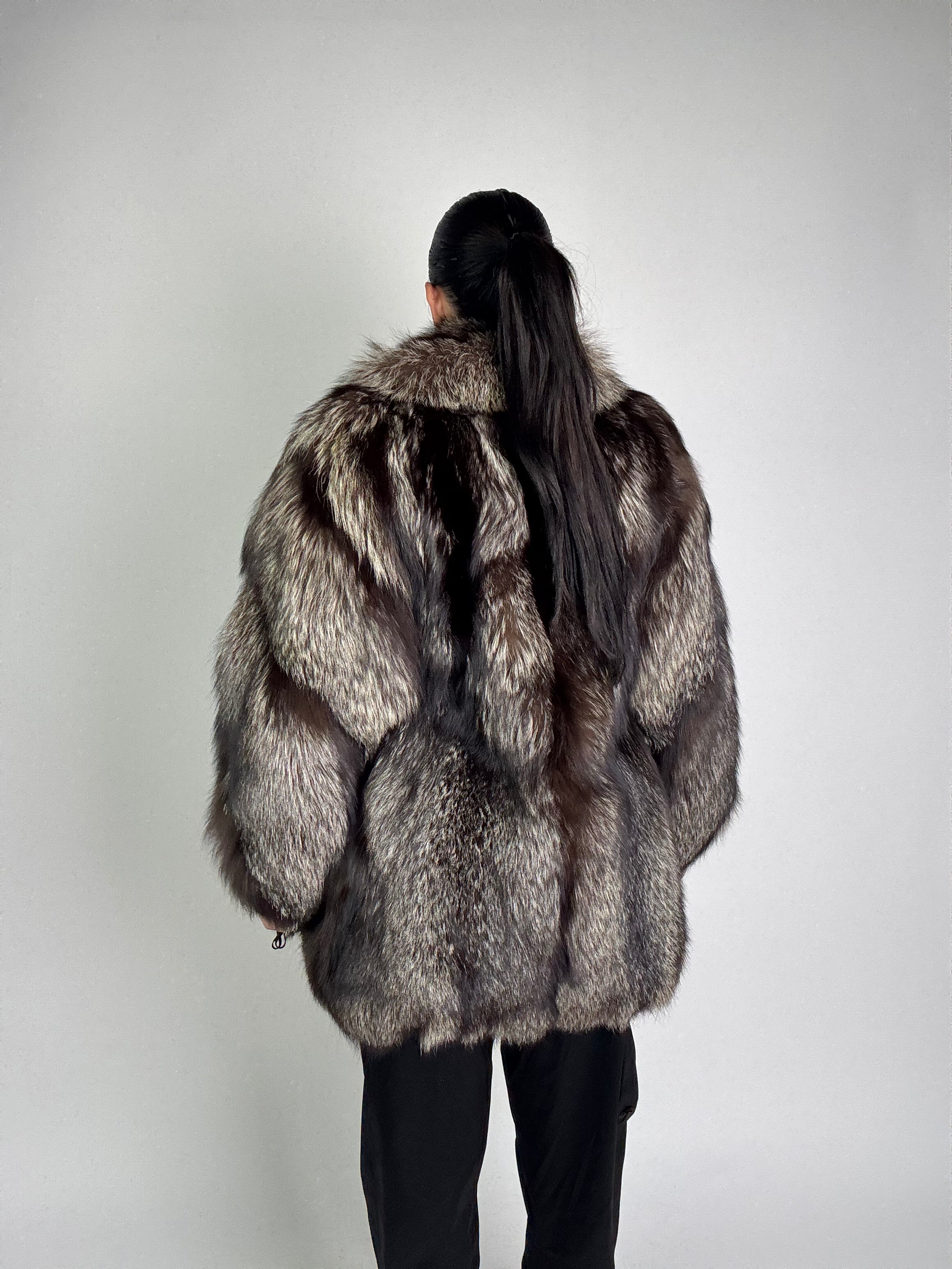 Giacca in volpe argentata N931