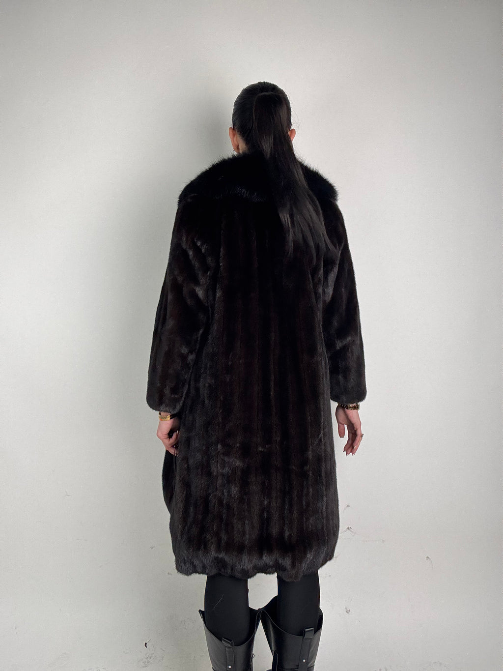 Cappotto in visone e volpe N487