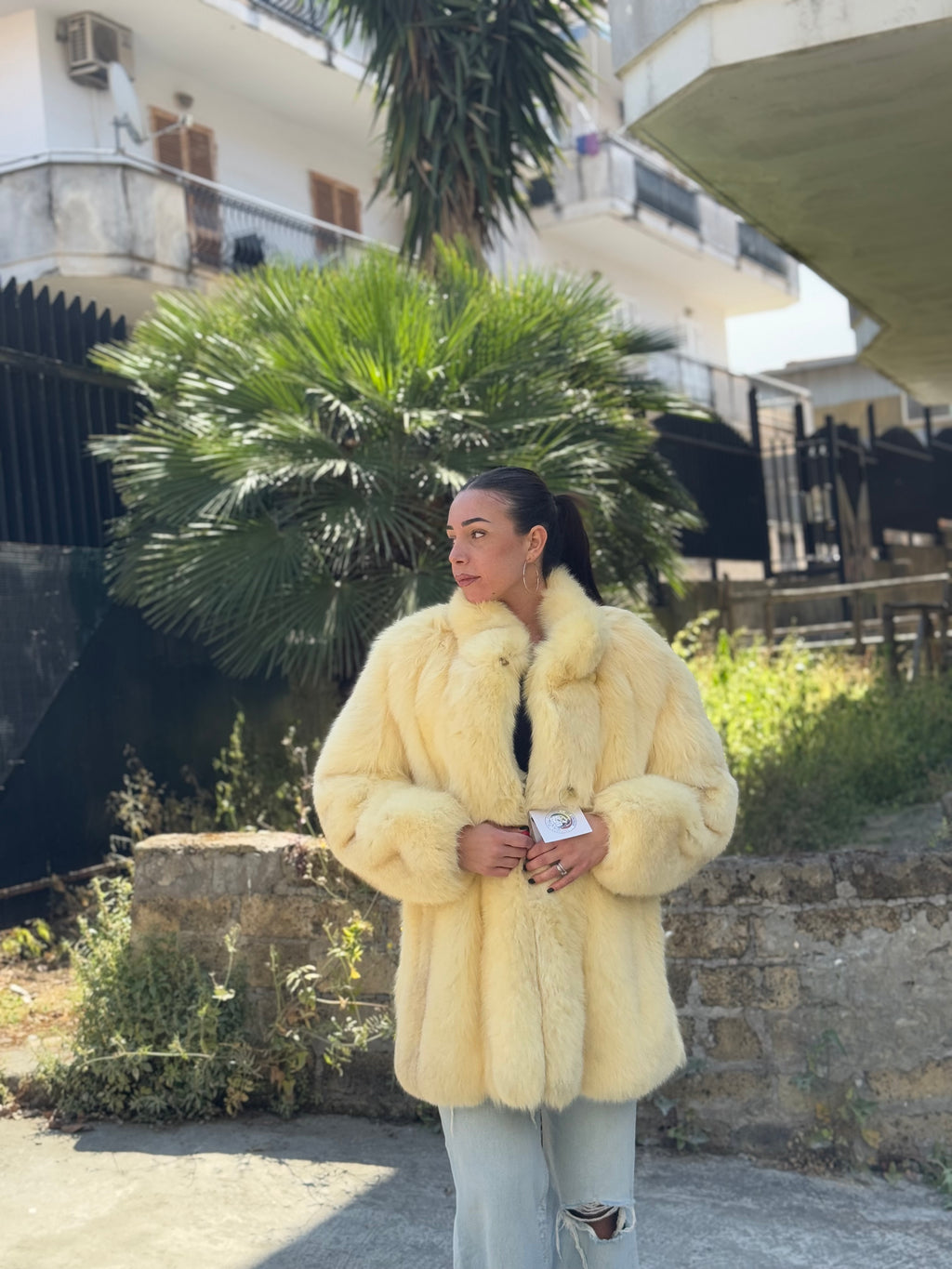 Giacca in volpe polare