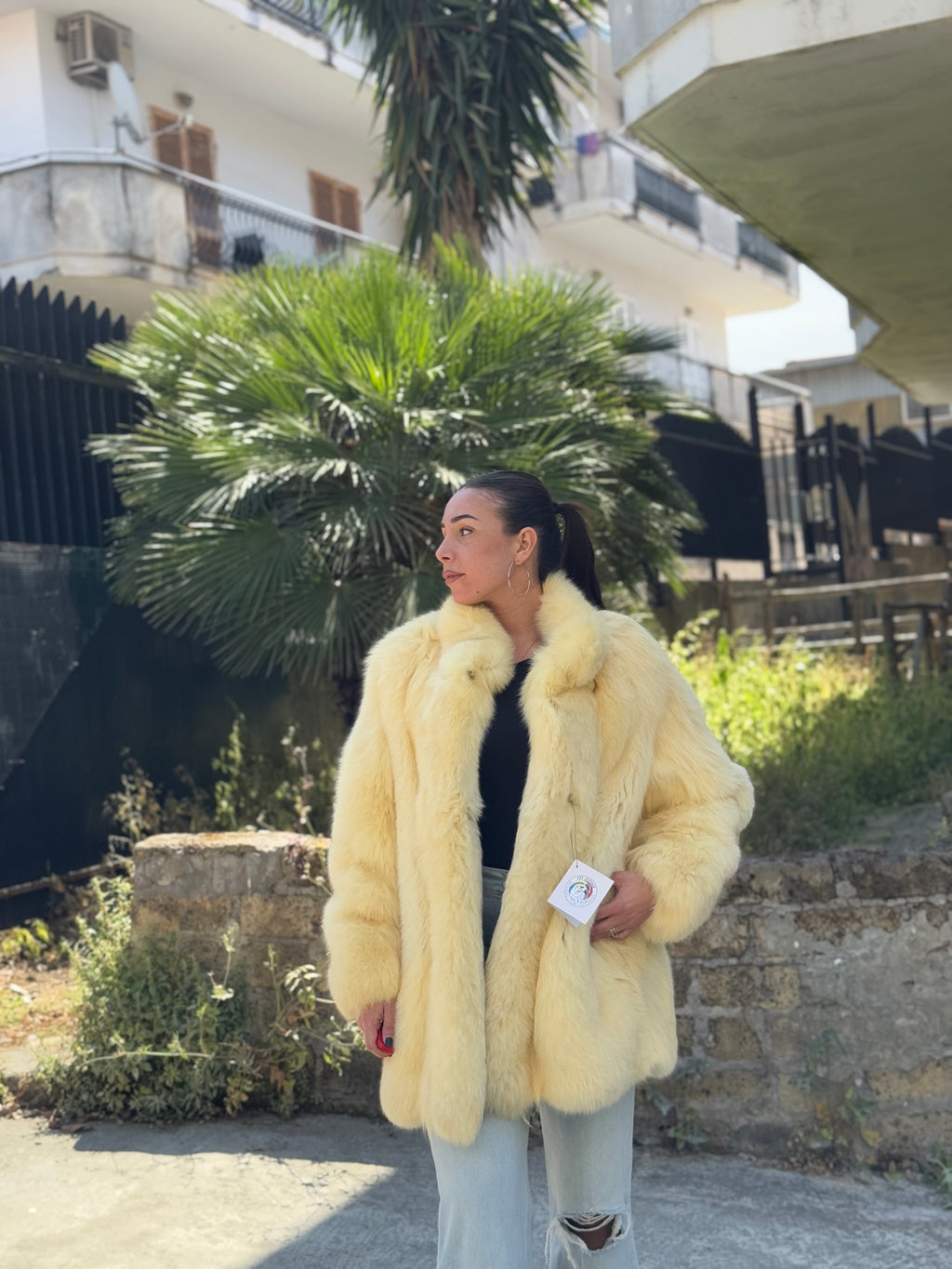 Giacca in volpe polare