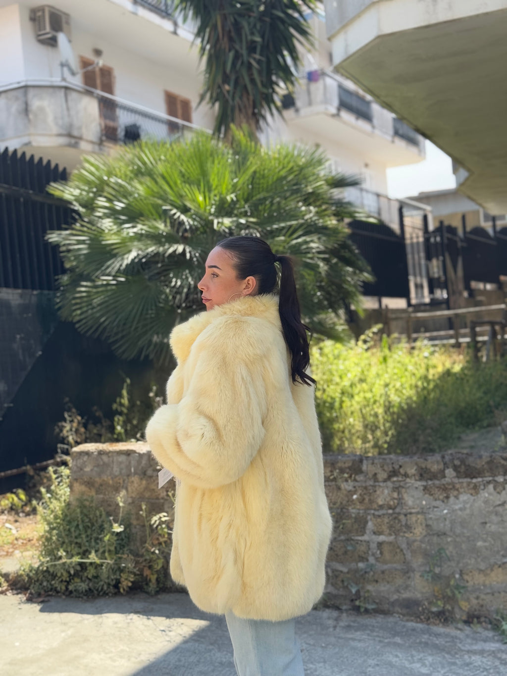 Giacca in volpe polare