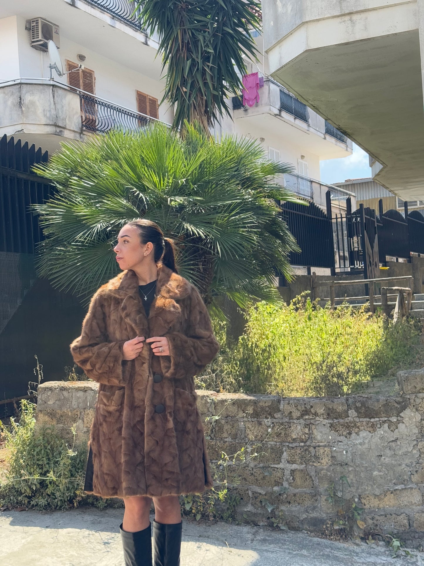 Cappotto in visone reversibile