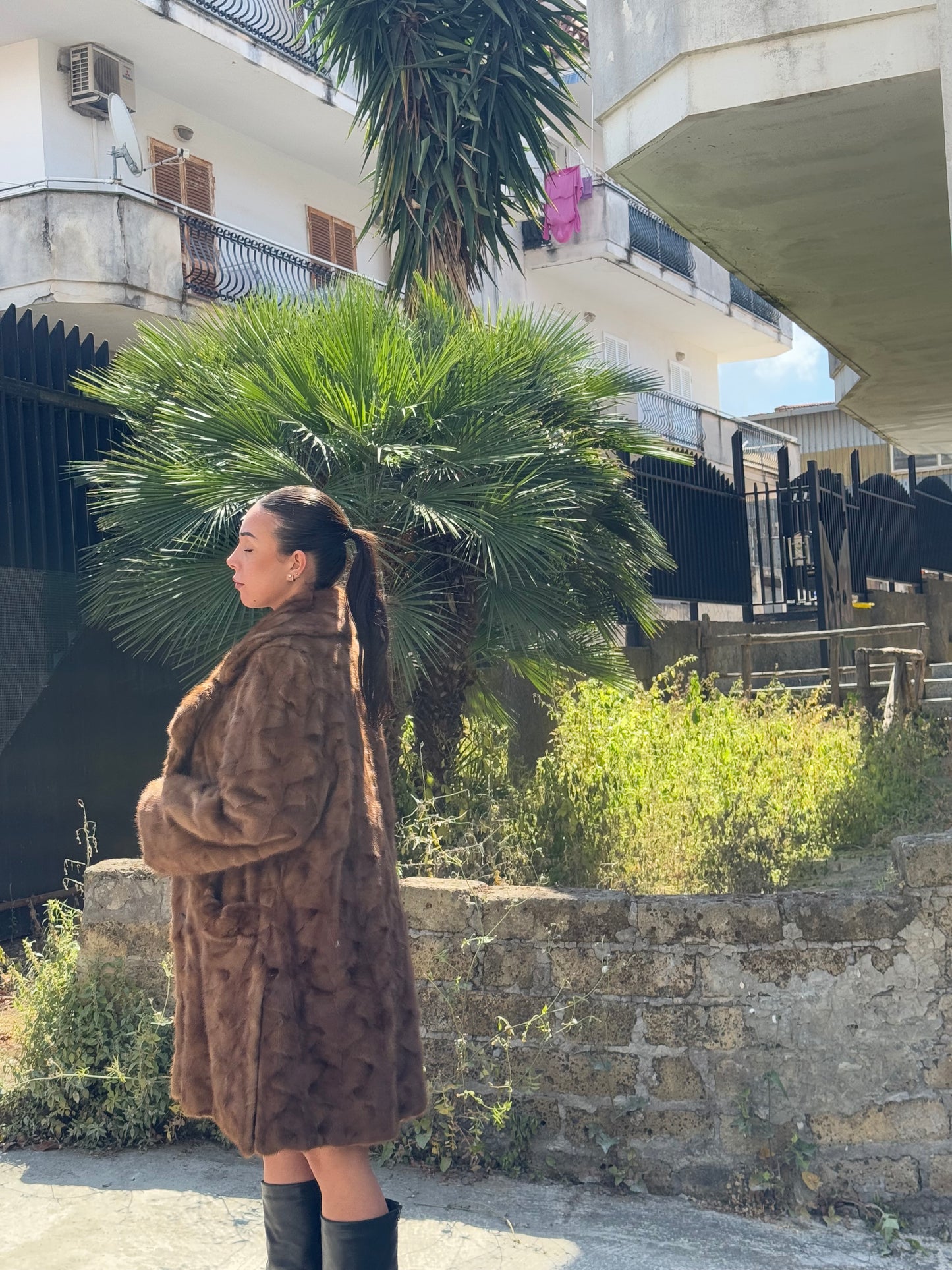 Cappotto in visone reversibile