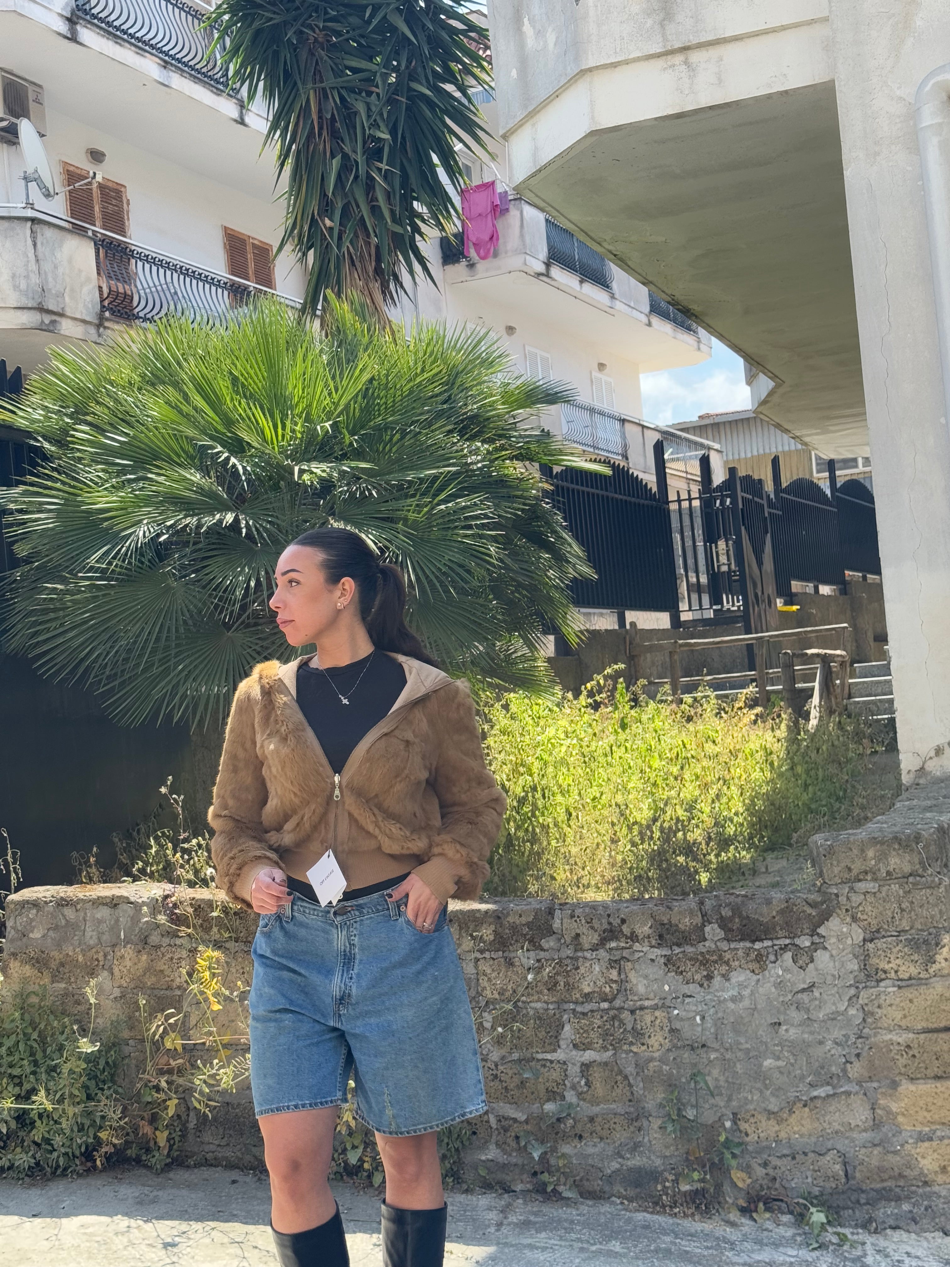 Bomber in volpe reversibile