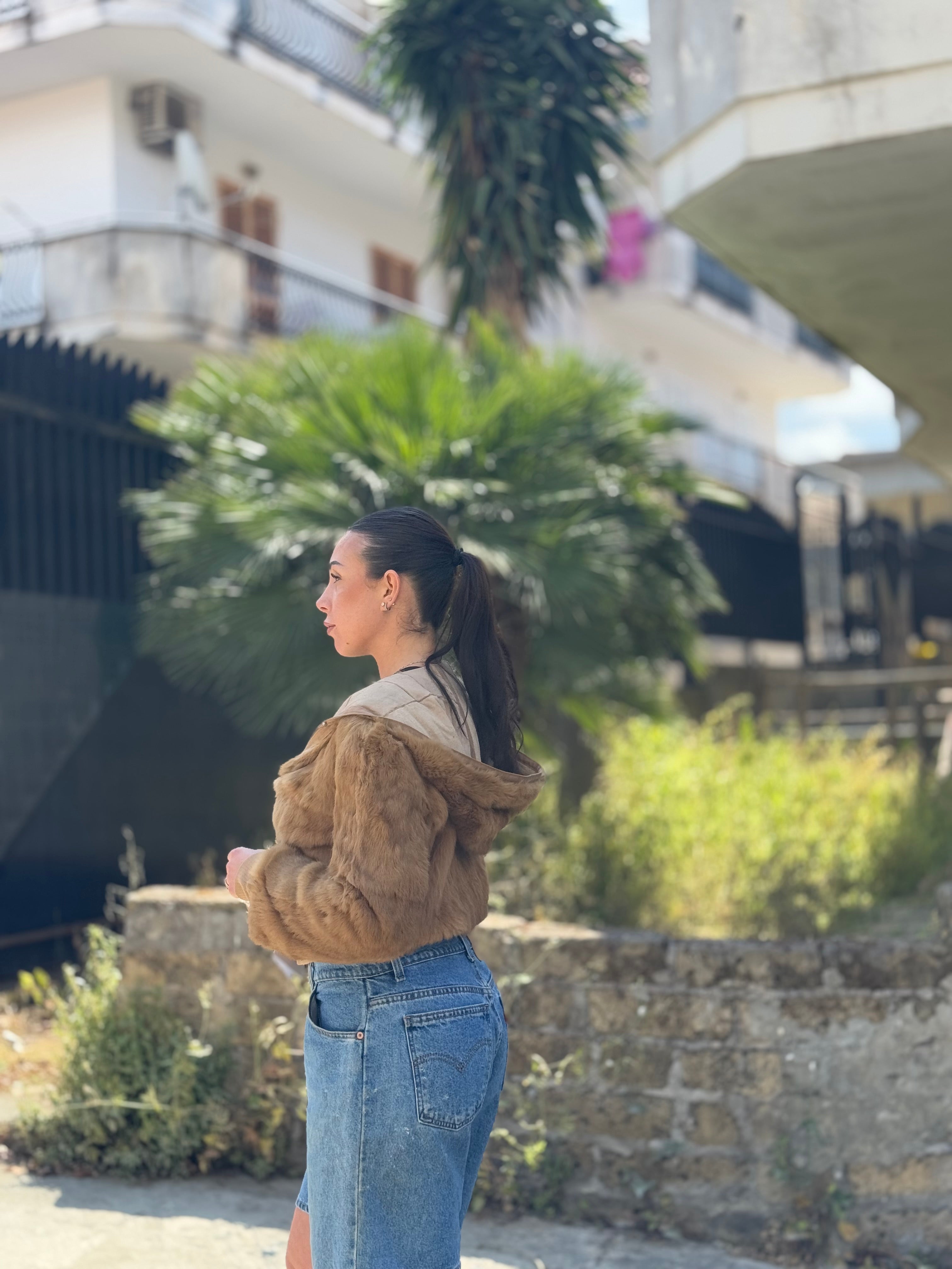 Bomber in volpe reversibile
