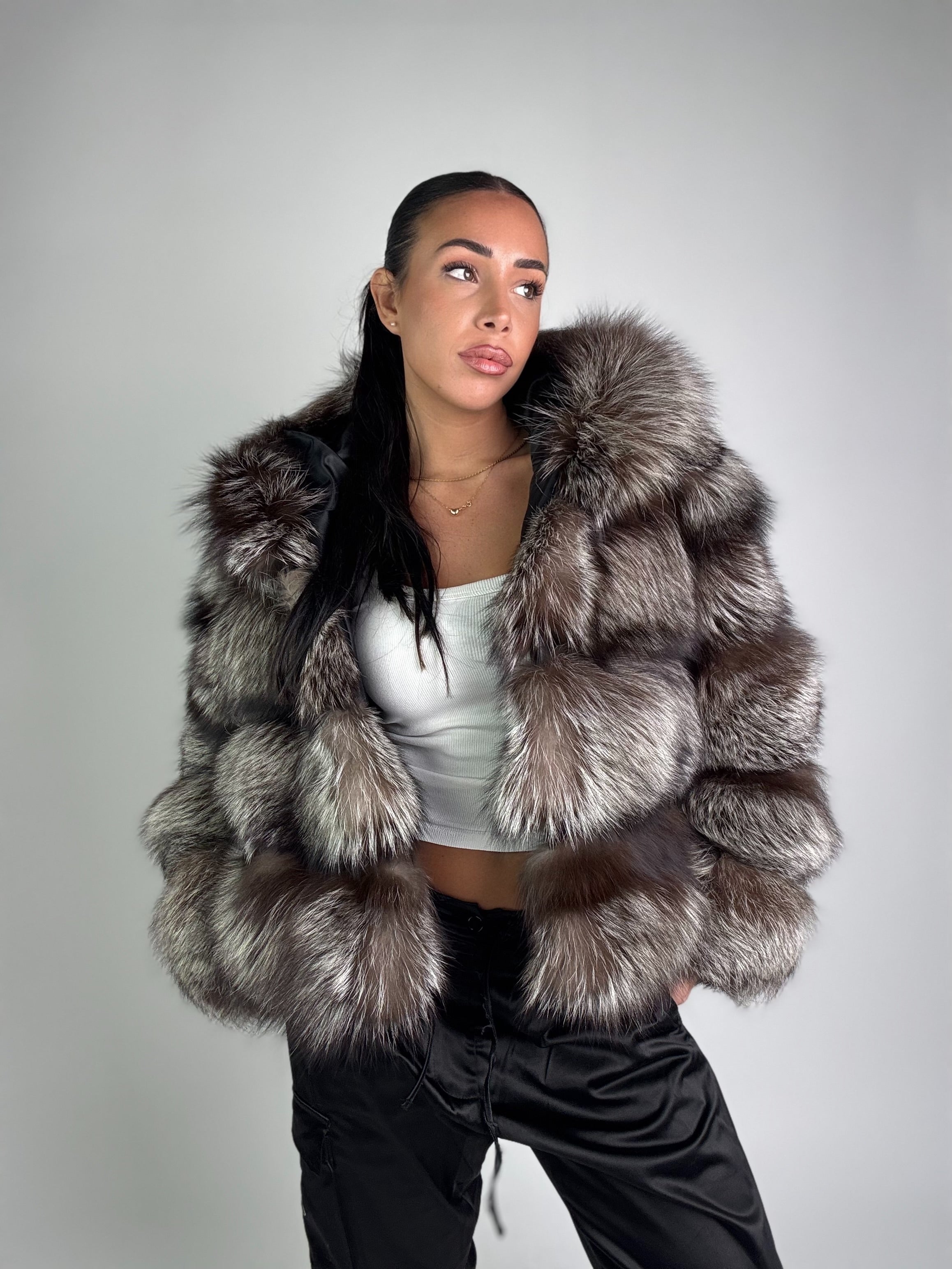 Bomber in volpe argentata N930