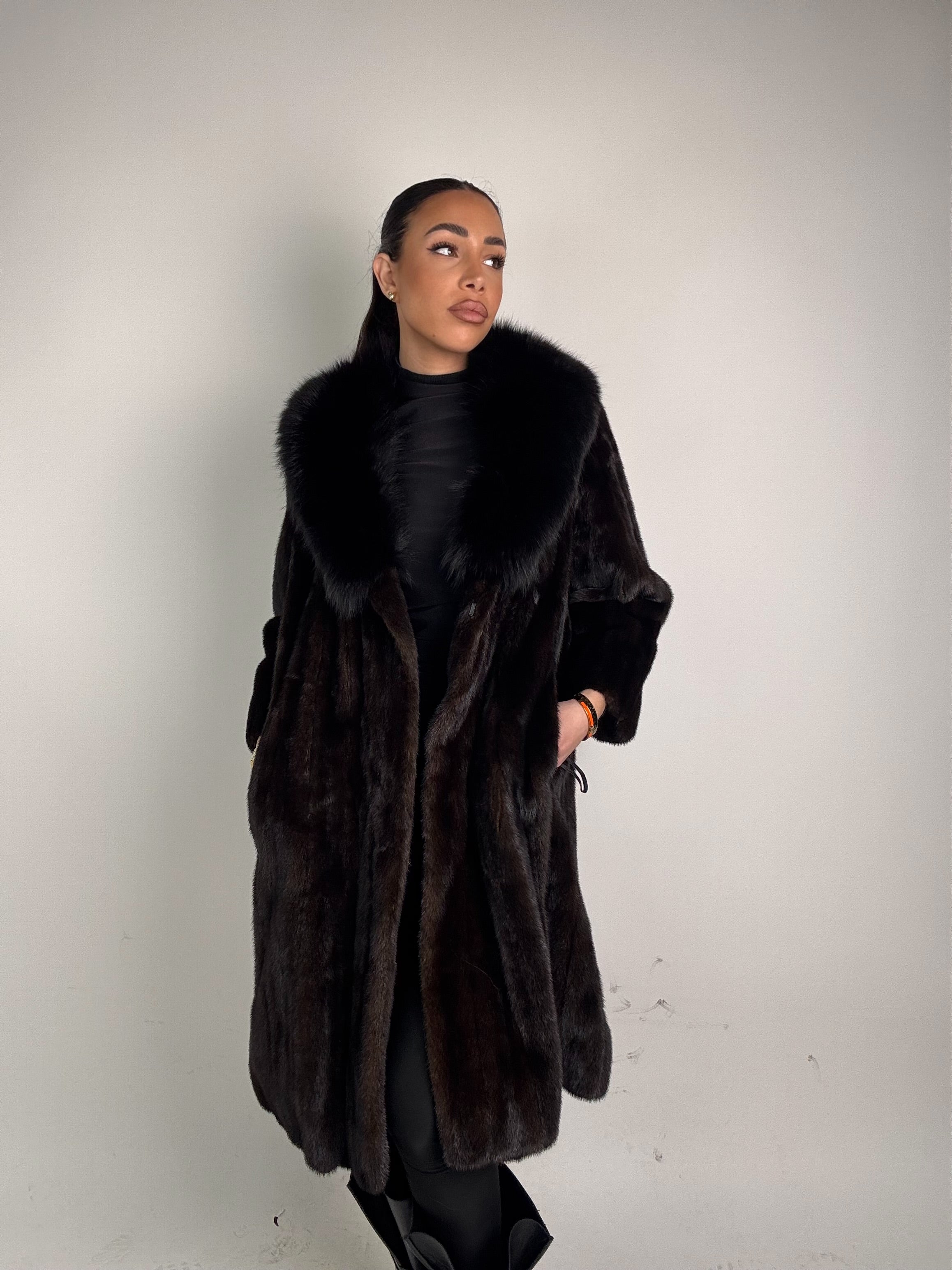 Cappotto in visone e volpe N487