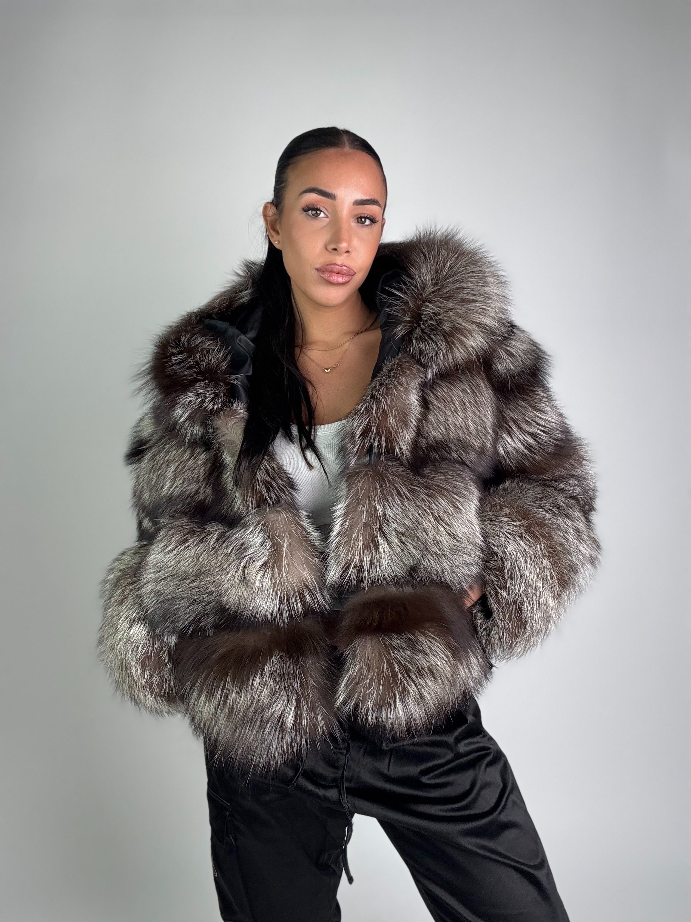 Bomber in volpe argentata N930