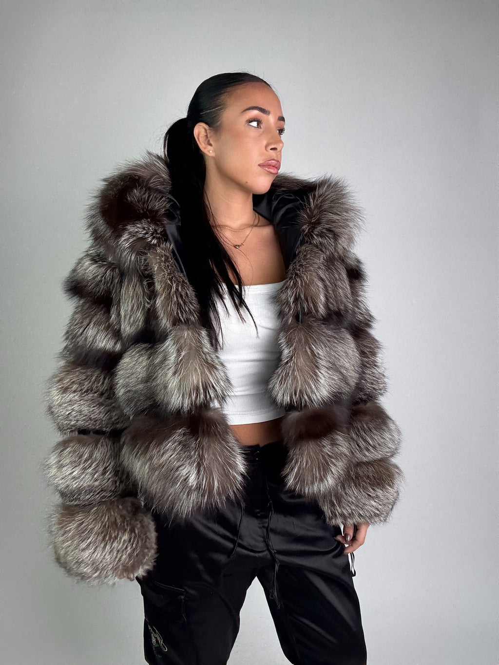 Bomber in volpe argentata N930