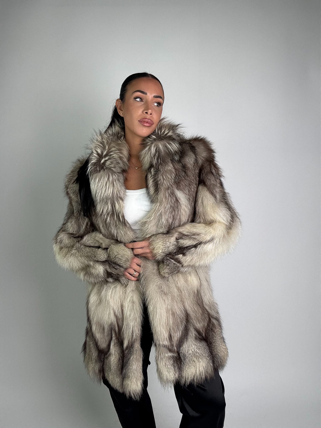 Giacca in volpe della groenlandia N934