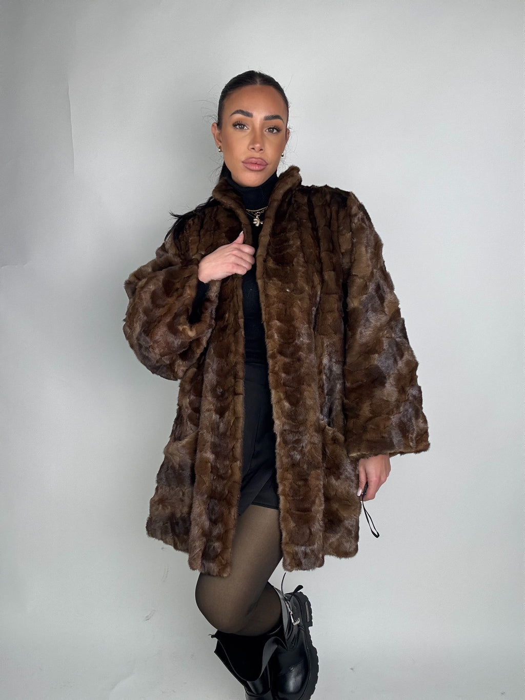 Cappotto in visone N424