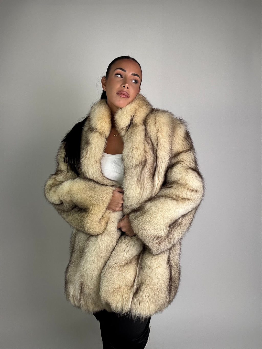 Giacca in volpe della groenlandia N937