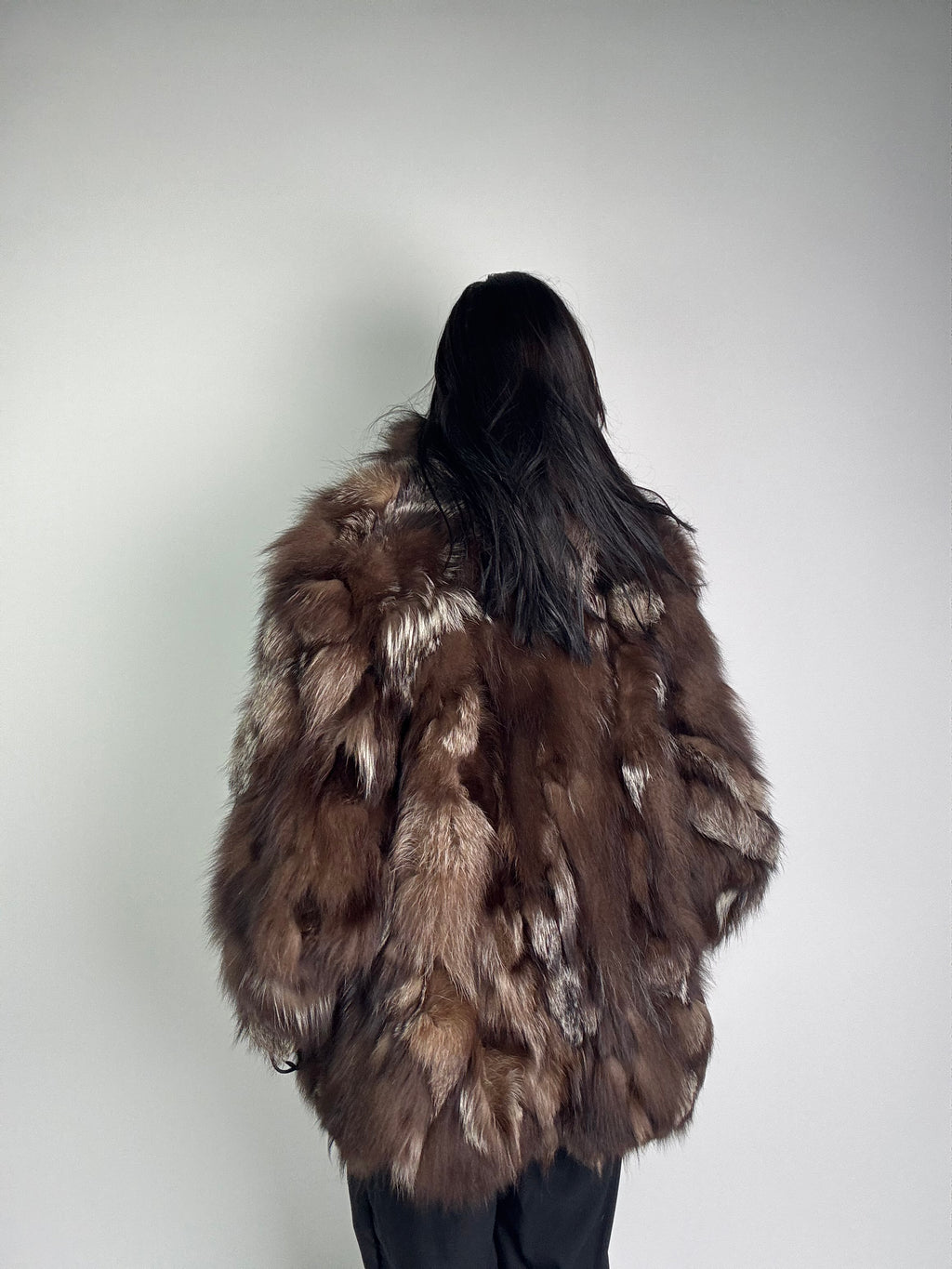 Giacca in volpe argentata N945