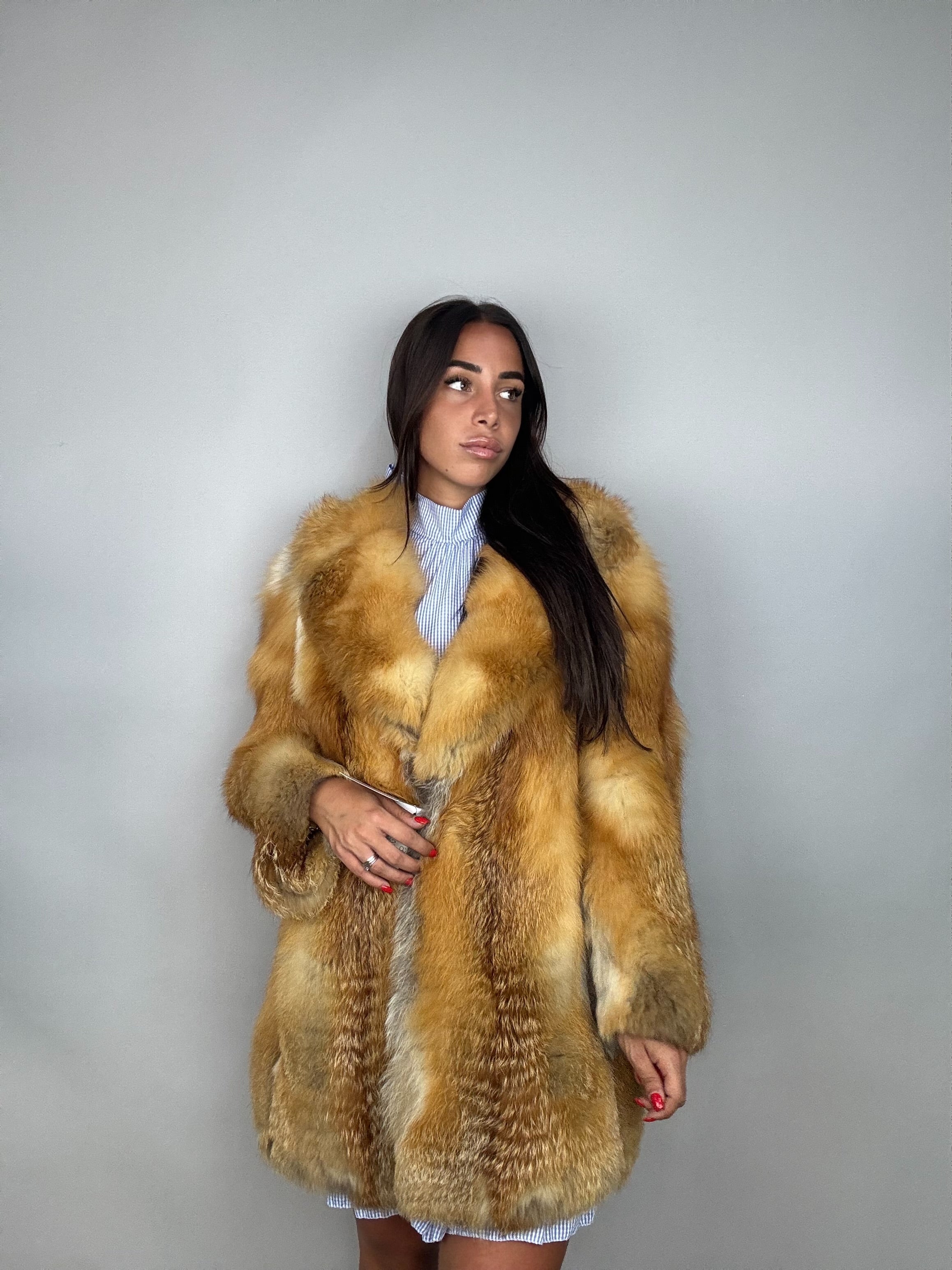 Giacca in volpe rossa